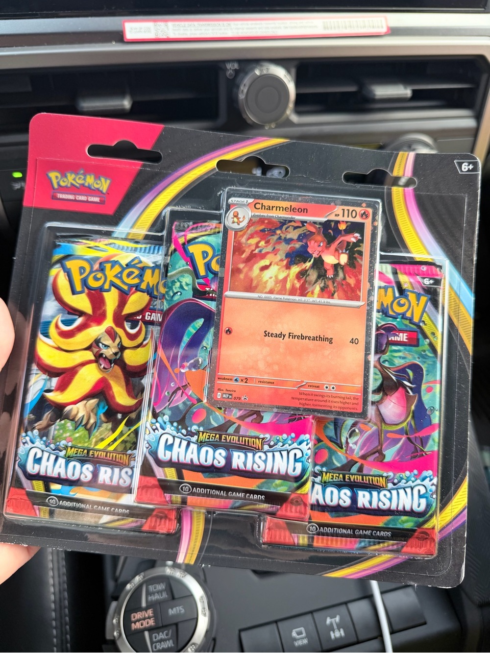 Pokémon TCG Chaos Rising Booster Pack Trio with Charmeleon Promo